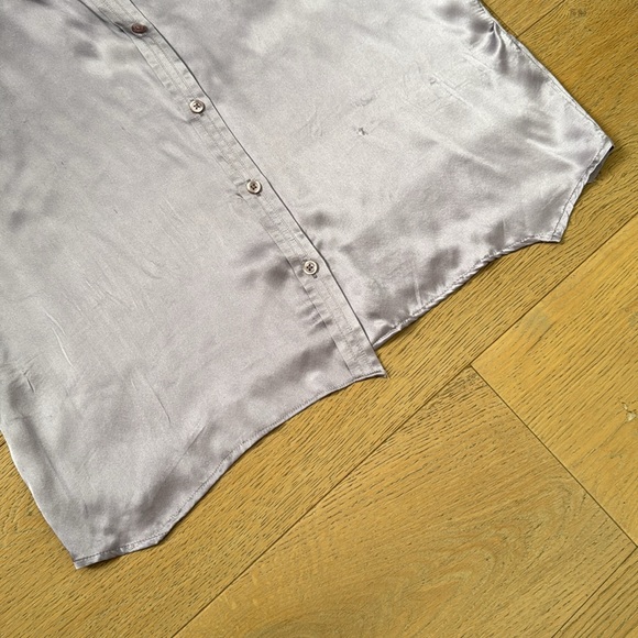 Studio Jax lilac button down silk blouse, Sz 12 - Picture 8 of 12